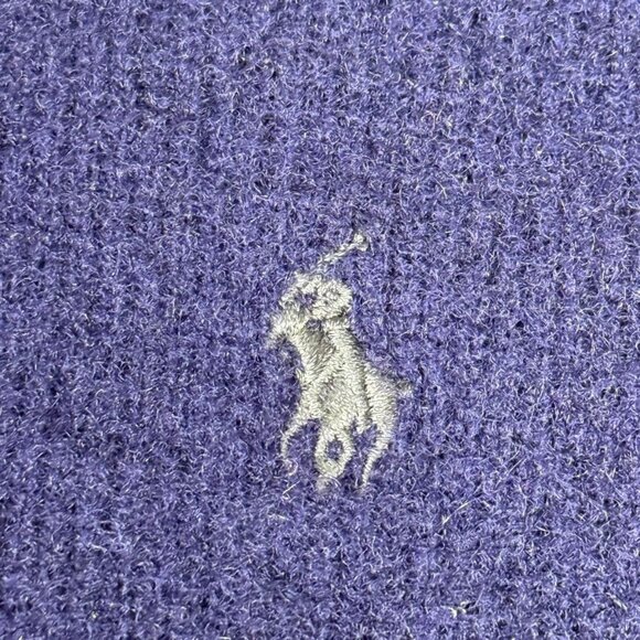 Rare Polo Ralph Lauren Navy Merino Wool Hoodie - Picture 4 of 5